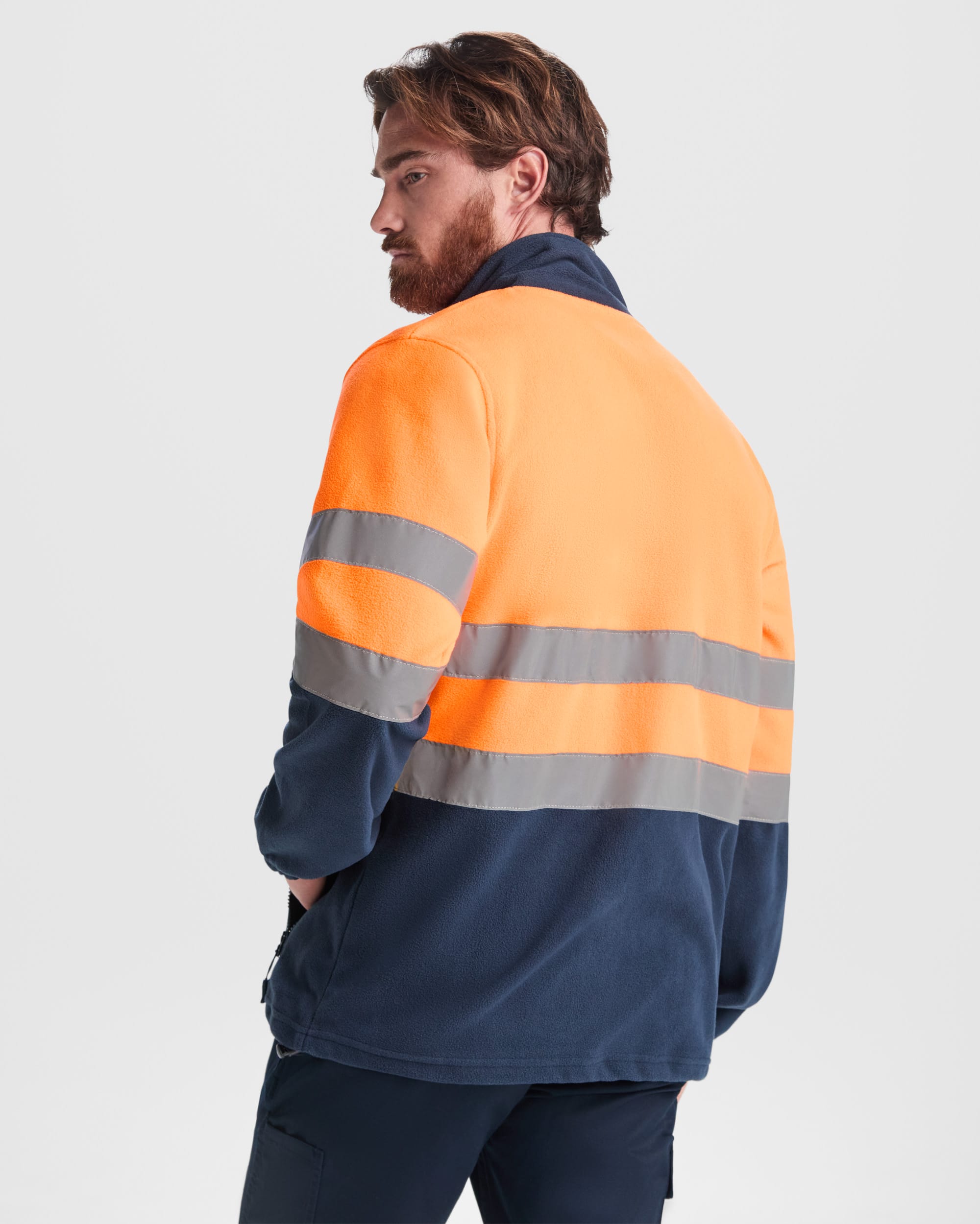 Warnschutz Hochsichtbare Fleecejacke Bestickt & Bedruckt ab 29,95 € - Ansicht 2