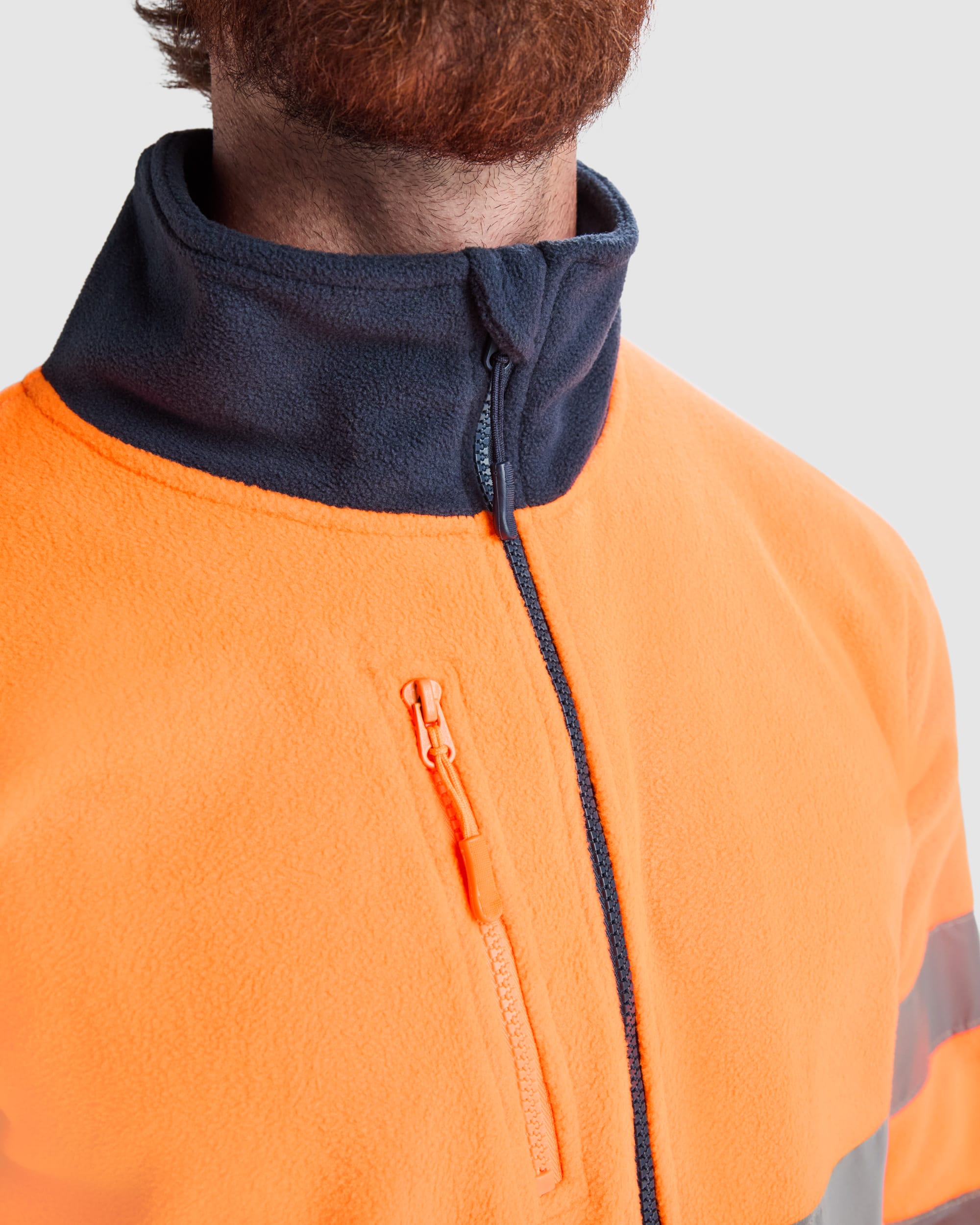 Warnschutz Hochsichtbare Fleecejacke Bestickt & Bedruckt ab 29,95 € - Ansicht 4