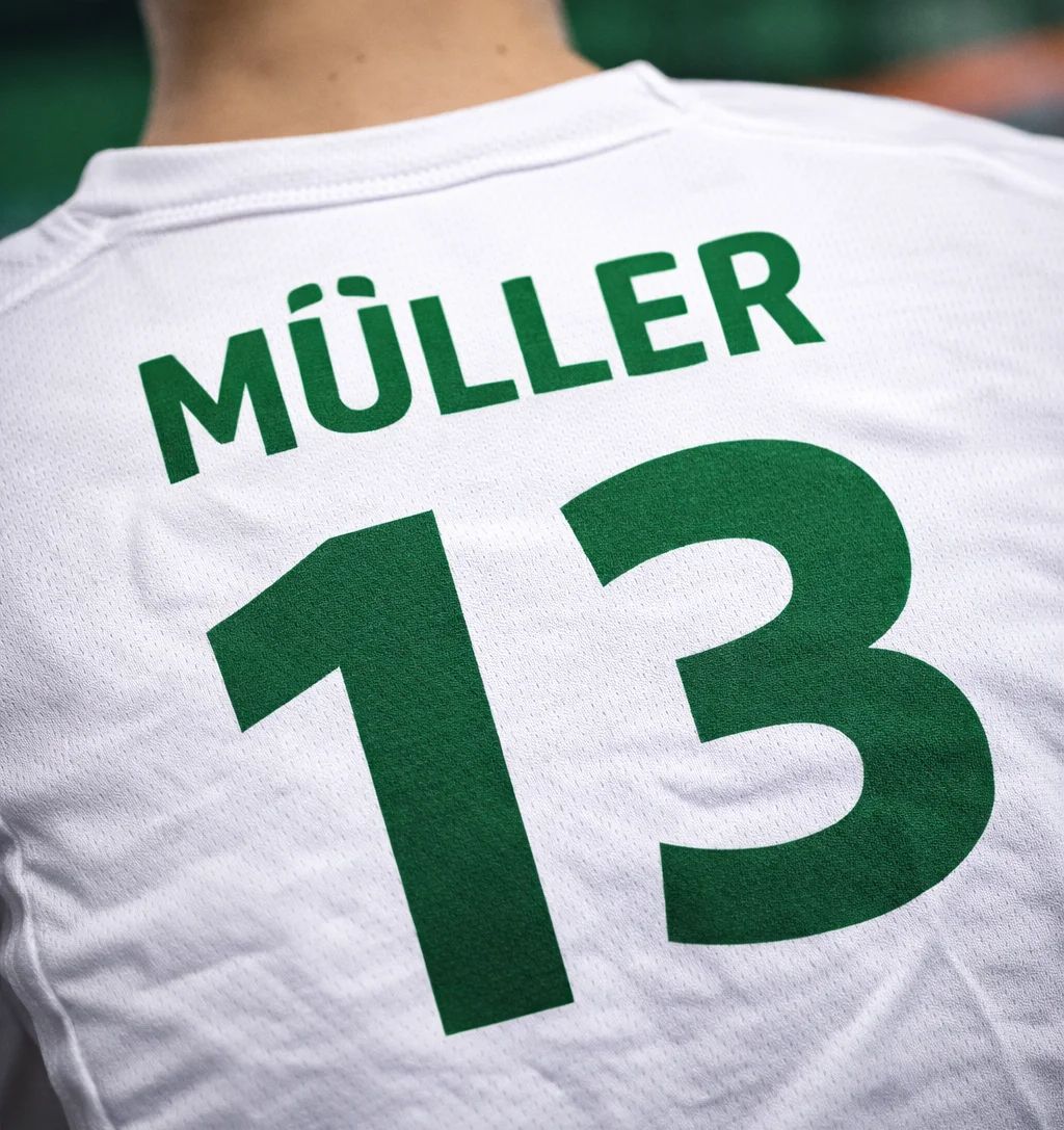 Flockdruck auf Fußballtrikot – Beispiel