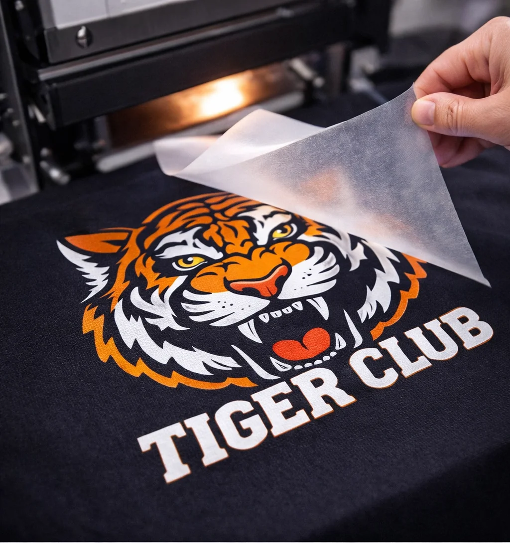 Plastisol Transfer – Beispiel auf Textil