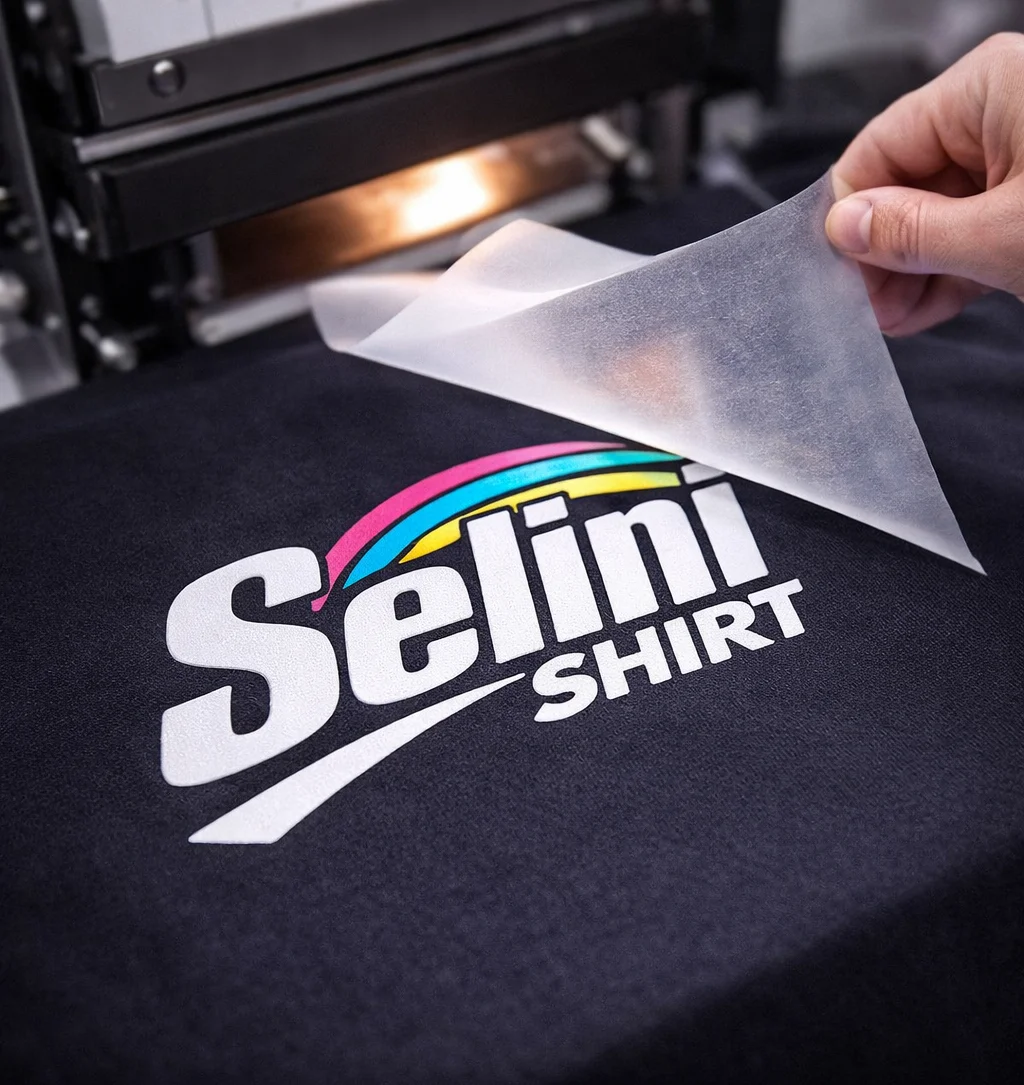 Plastisol Transfer Selini-Shirt Logo – Beispiel