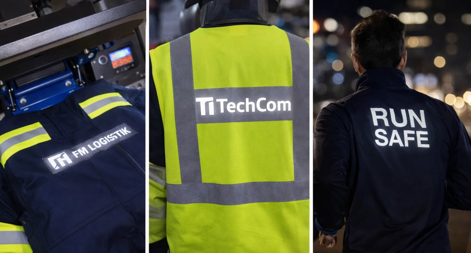 Reflektordruck – lichtreflektierender Transfer für Arbeits- und Sicherheitsbekleidung