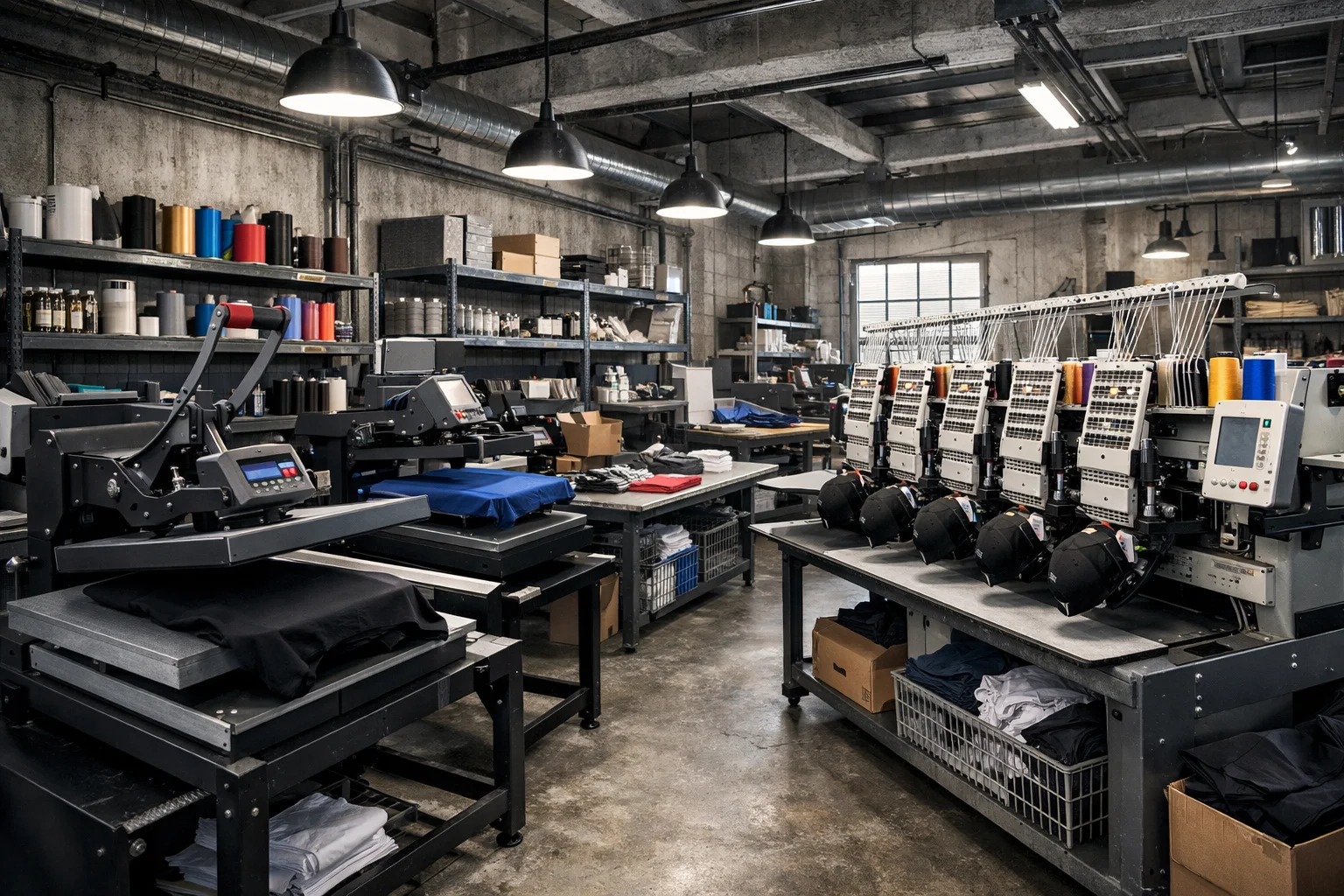 Selini-Shirt – Print-Raum mit Stickmaschinen